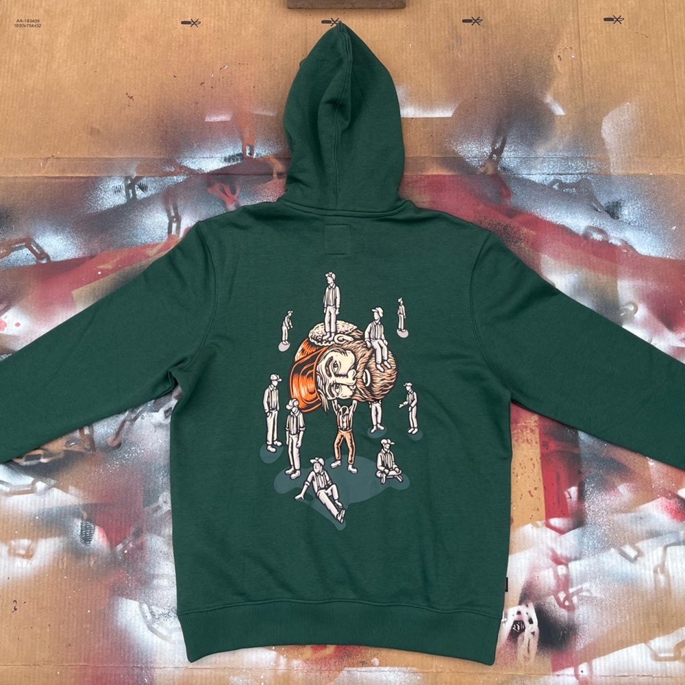 Element Forest Green Hoodie with Artistic Graphic